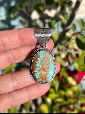 Number 8 Turquoise Pendant